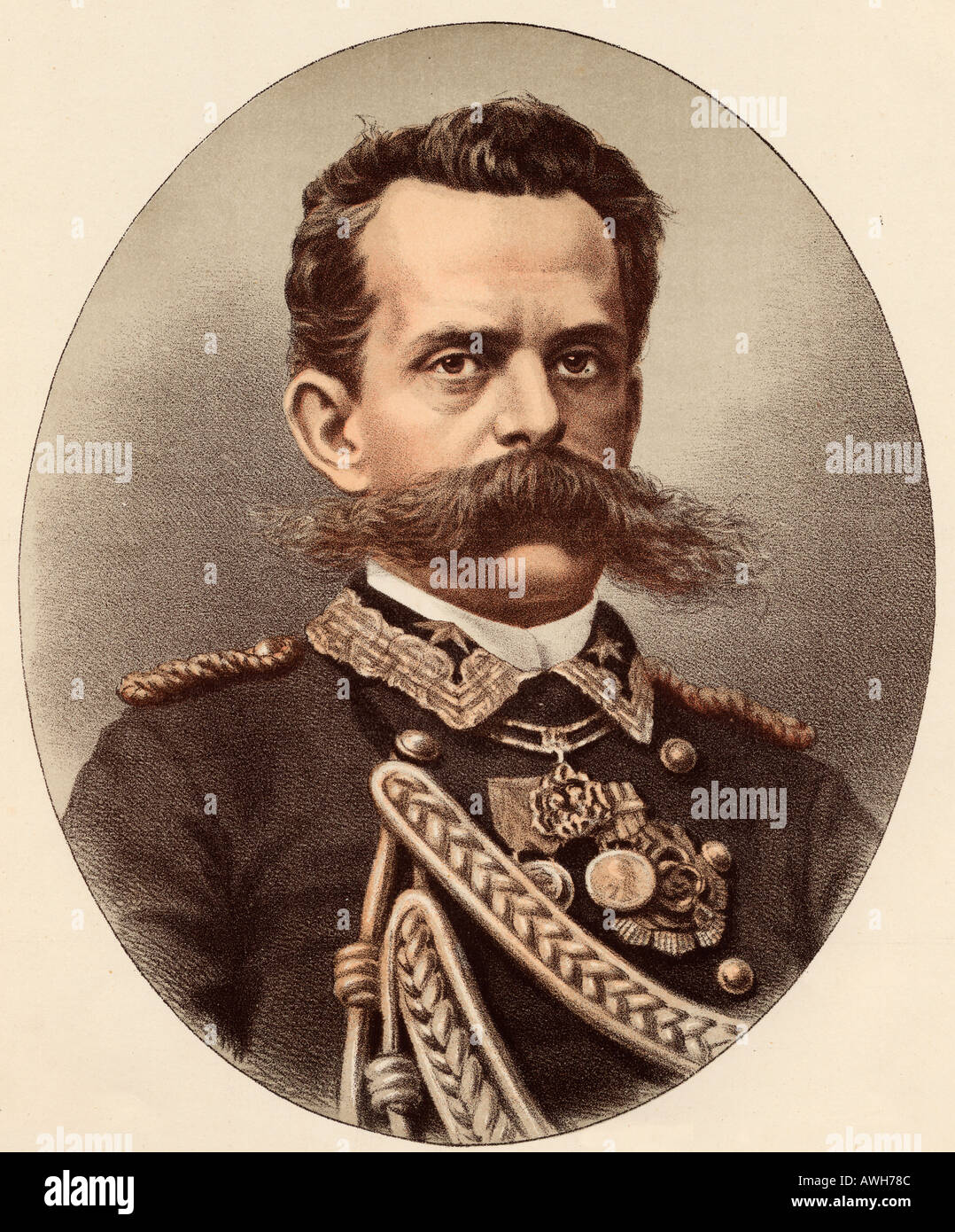 Humberto o Umberto I, 1844 - 1900. Re d'Italia. Foto Stock