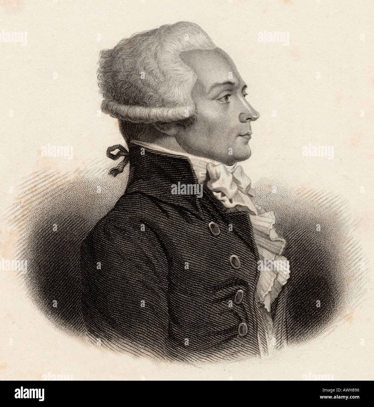 Maximilien Francois Marie Isidore de Robespierre, 1758 - 1794. Avvocato francese, politico e leader giacobino durante la Rivoluzione Francese. Foto Stock