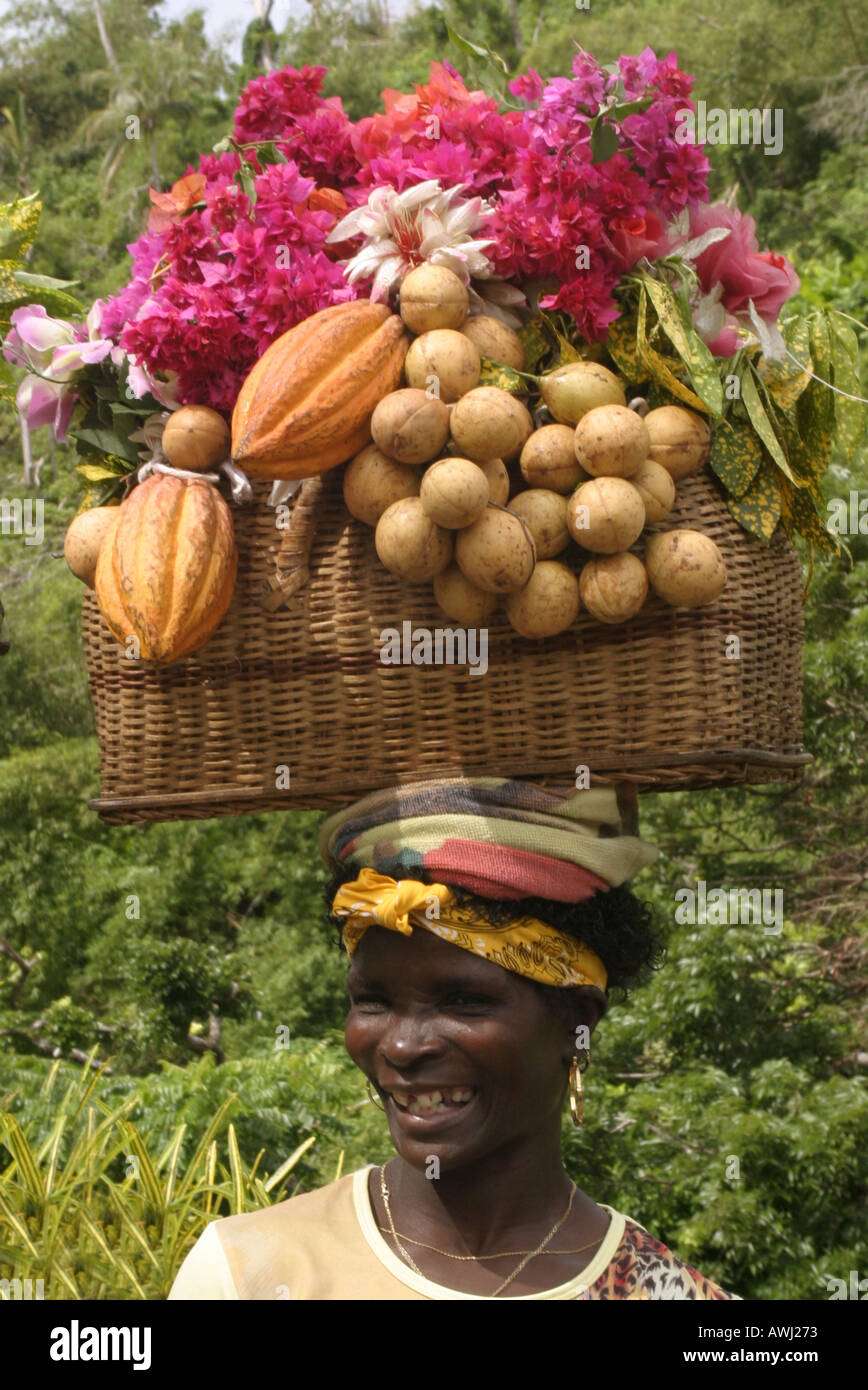 Grenada frutto flower lady Foto Stock