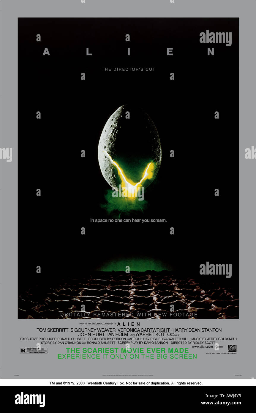 ALIEN poster artwork per il 1979 TCF/Brandywine film Foto Stock