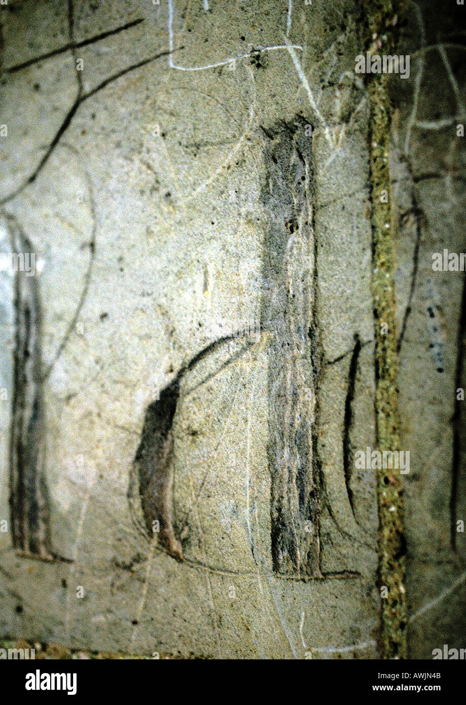 D, testo, verniciato. Foto Stock