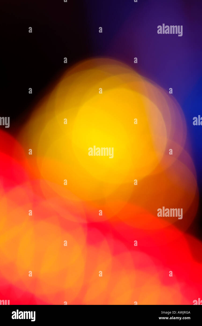Abstract fiera luci colorate Foto Stock