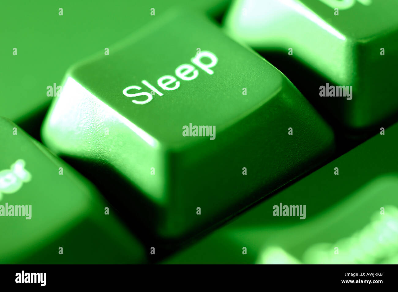 Computer pulsante Sleep Foto Stock