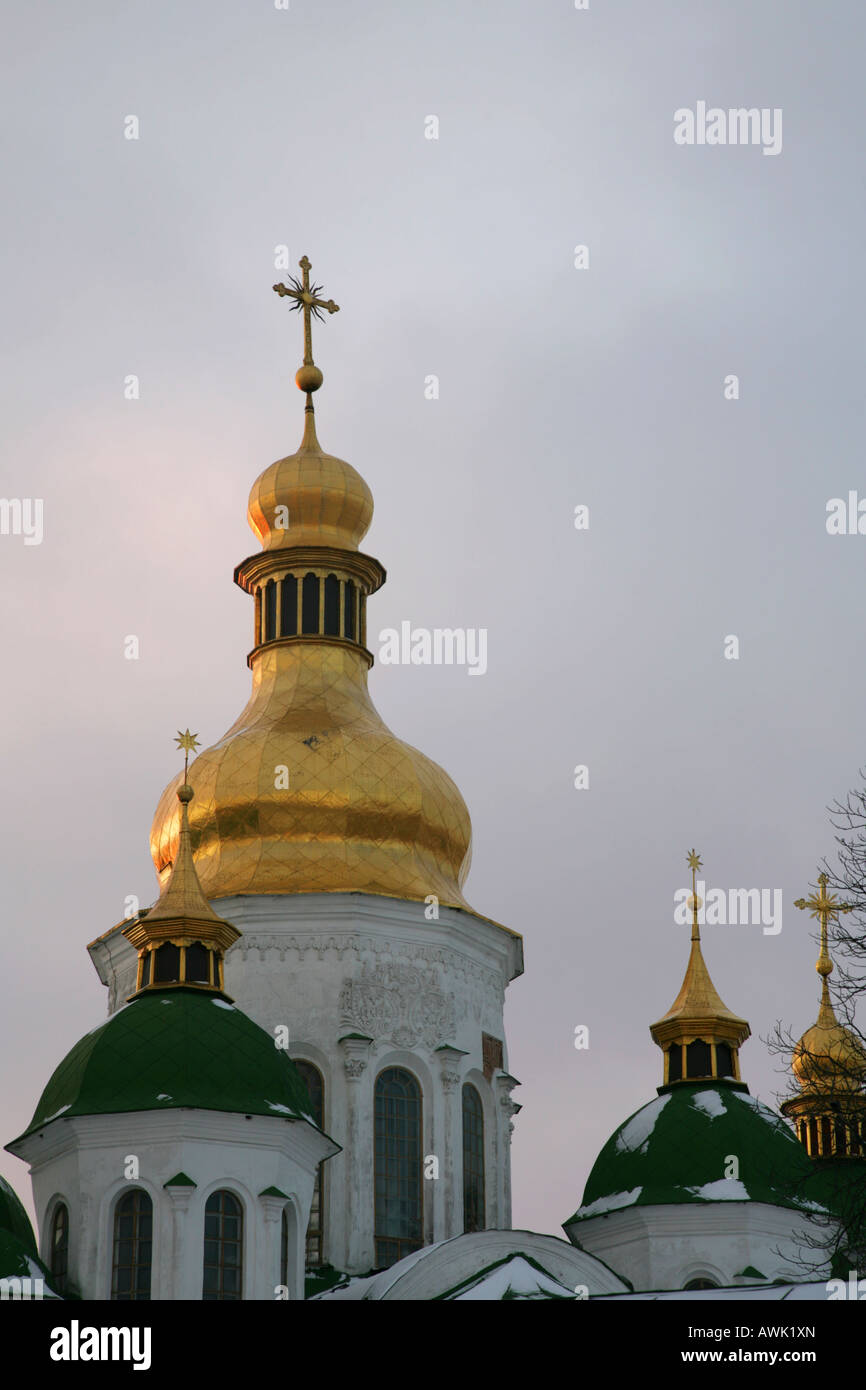 La Cattedrale di Santa Sofia, Piazza Sofiyska, Kiev, Ucraina. Foto Stock