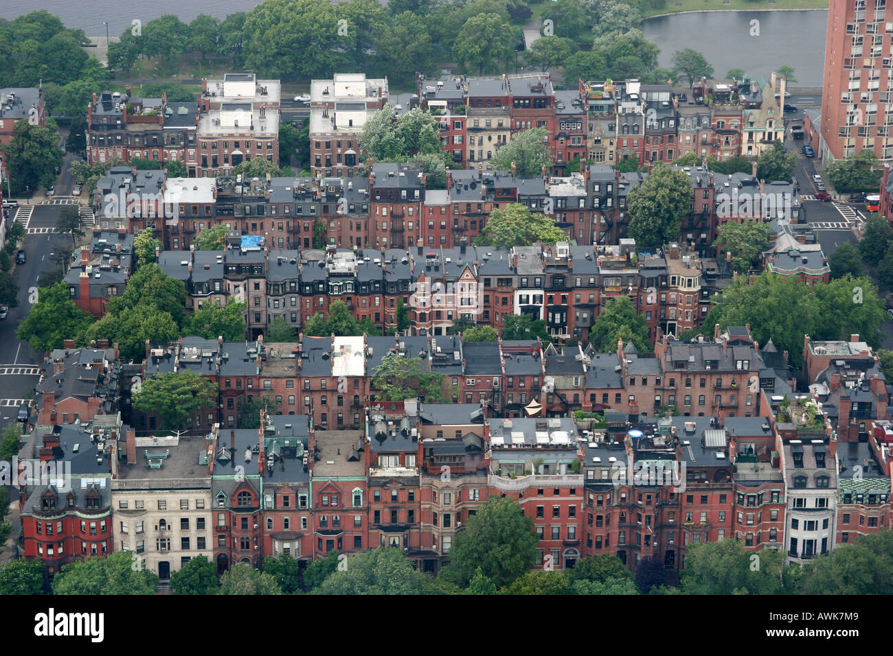 Residences in Back Bay area di Boston Massachusetts, STATI UNITI D'AMERICA Foto Stock