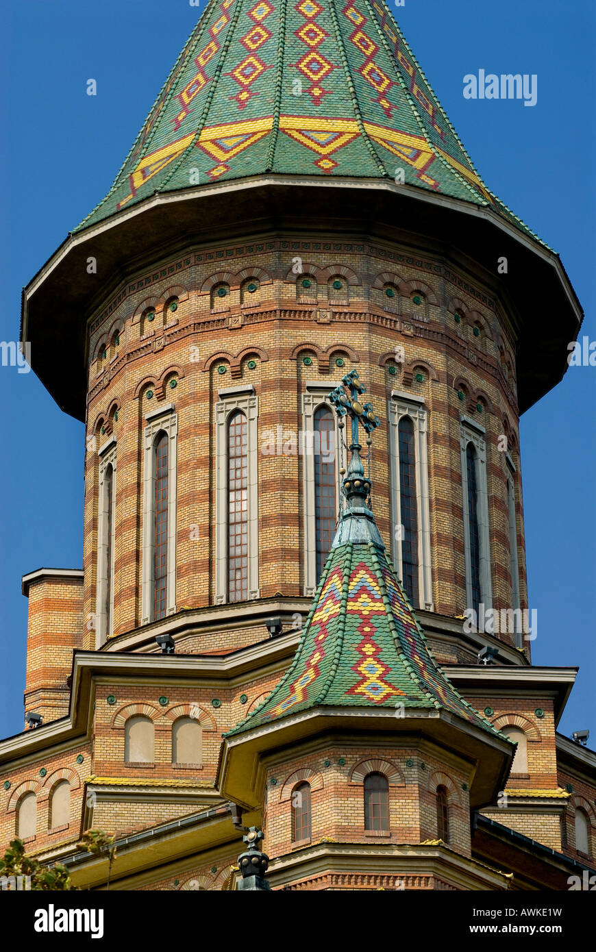 TIMISOARA, Romania. Della Chiesa ortodossa rumena Cattedrale Metropolitana. Foto Stock