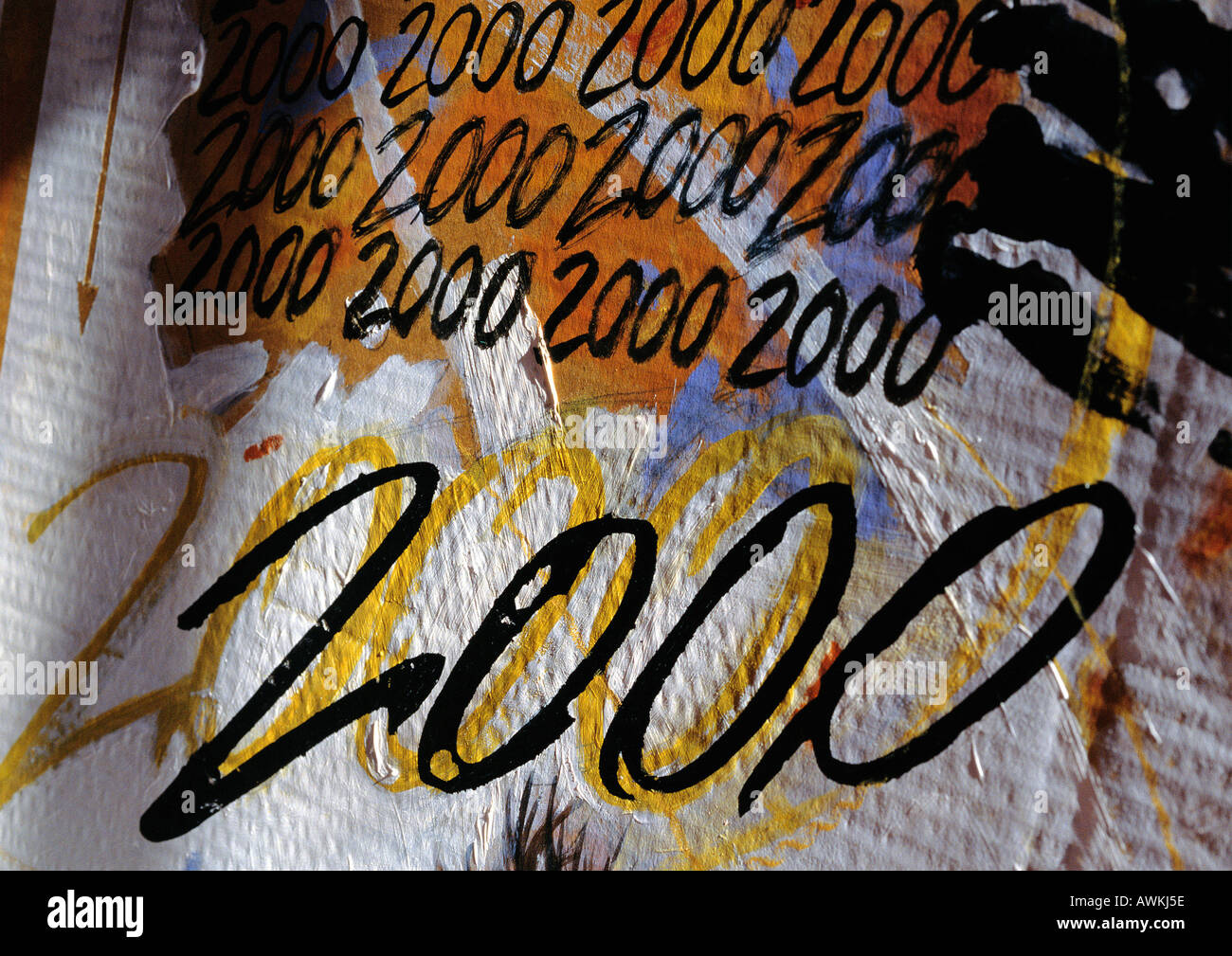 2000 il testo scritto. Foto Stock