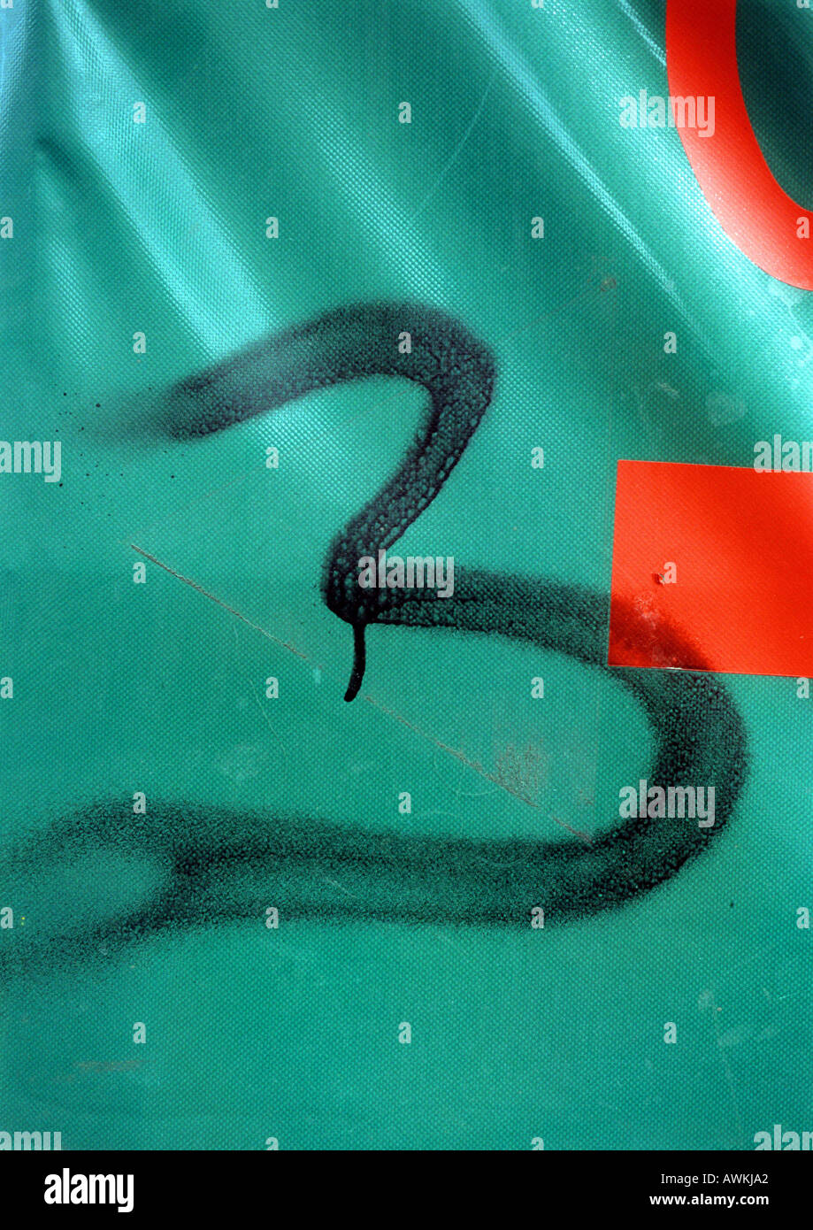 3 Testo, verniciato a spruzzo Foto Stock