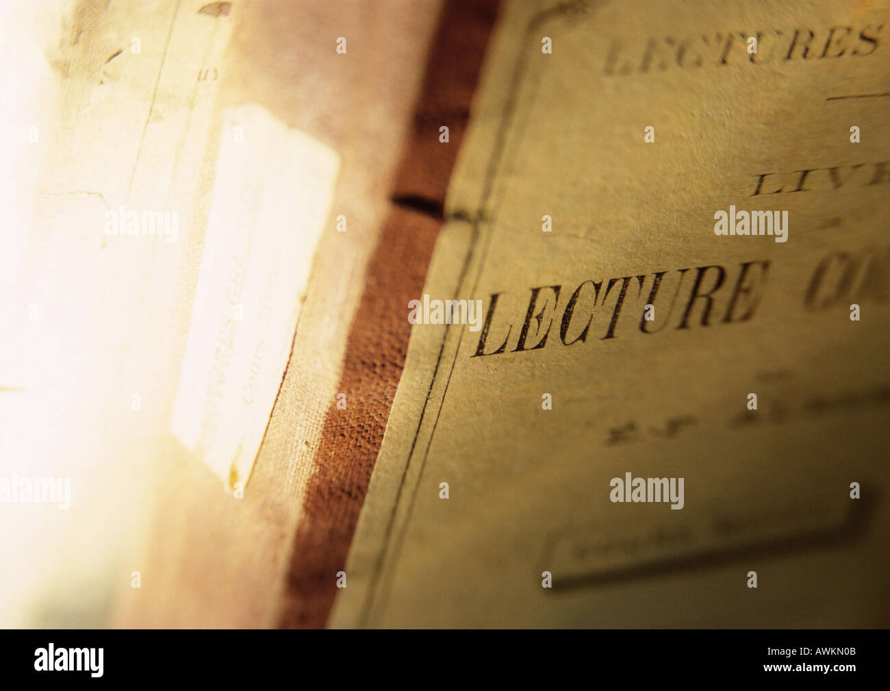 La copertina del libro, extreme close-up Foto Stock