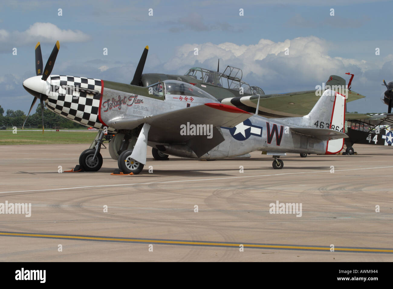 Classic Guerra Mondiale 2 P 51 Mustang USAAF americana sedile unico fighter Foto Stock