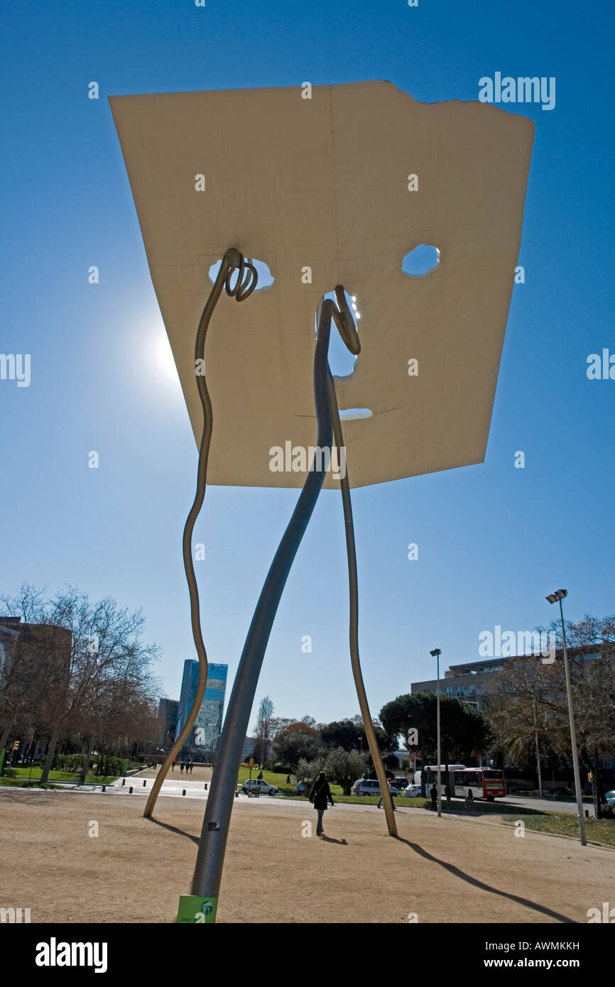 Arte di strada villaggio olimpico Barcellona Spagna europa Foto Stock