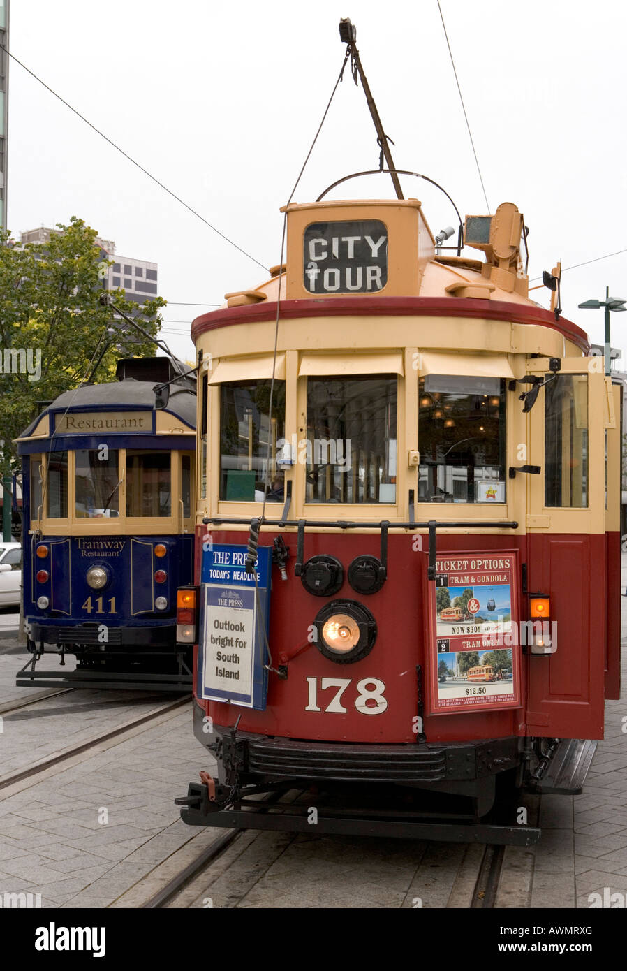 Tramvia a Christchurch Christchurch Nuova Zelanda Mercoledì 24 Gennaio 2007 Foto Stock