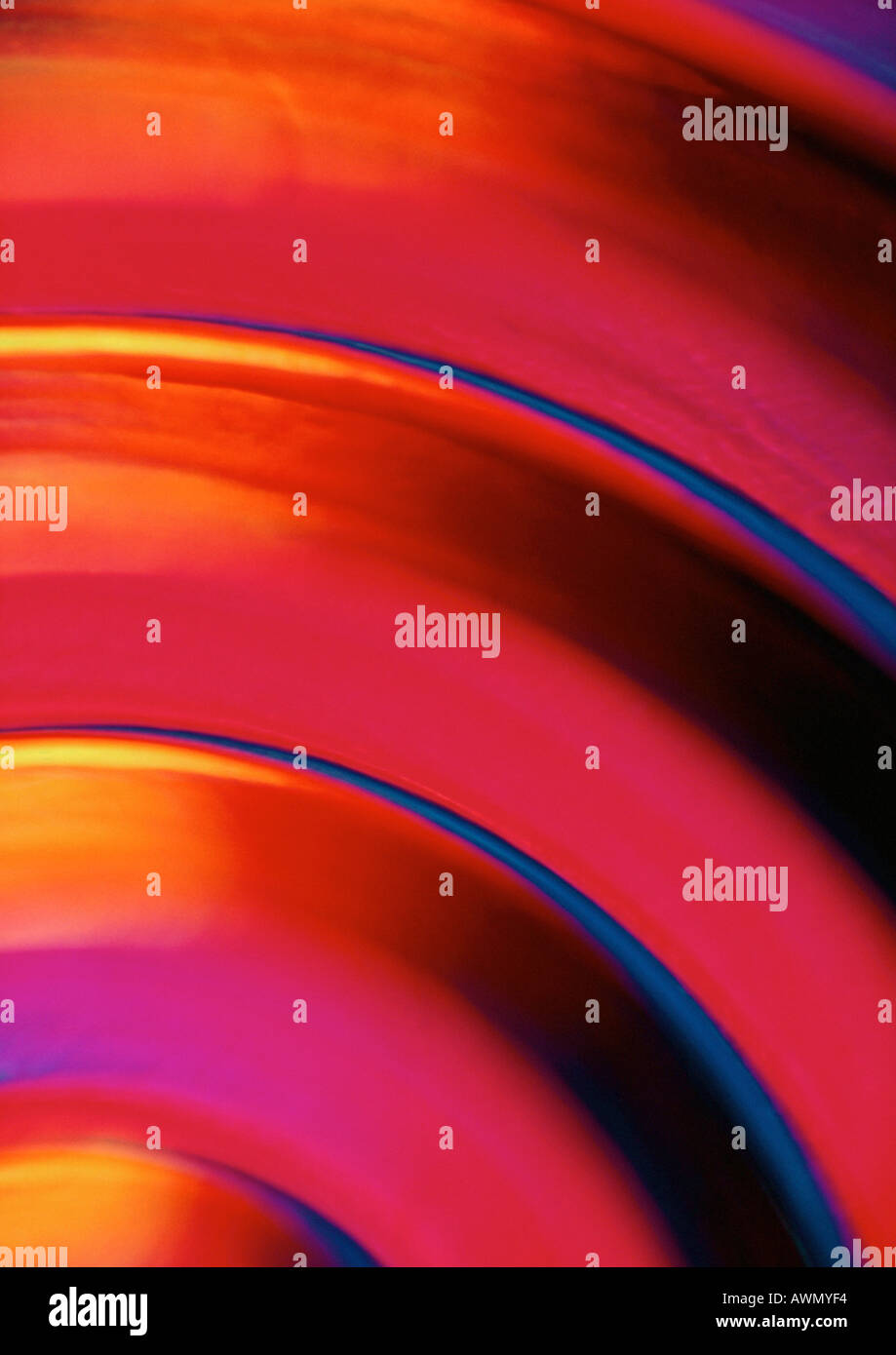 Luce circolare effetto, rossi e gialli Foto Stock