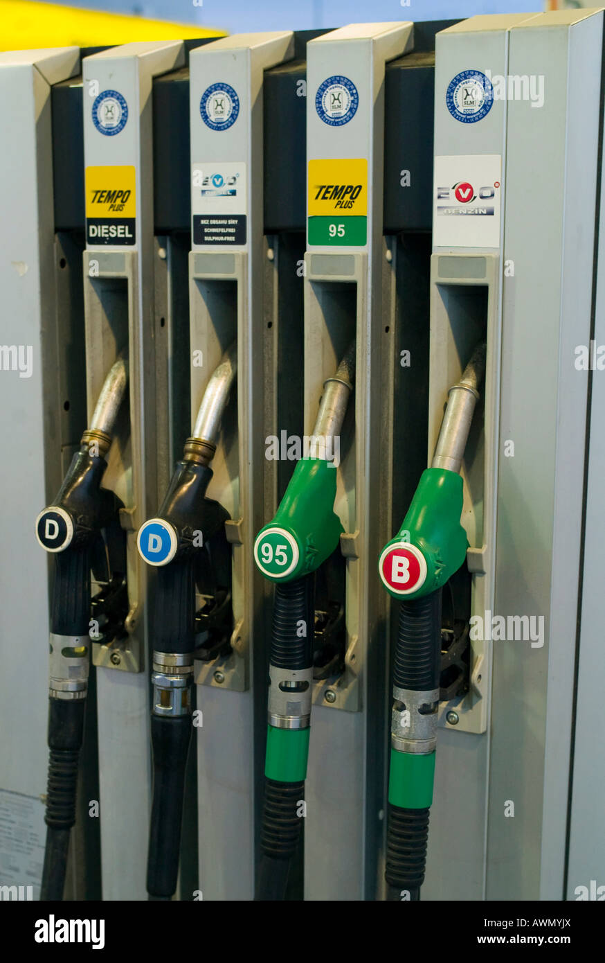 Slovnaft stazione di benzina, Slovacchia, Europa Foto Stock