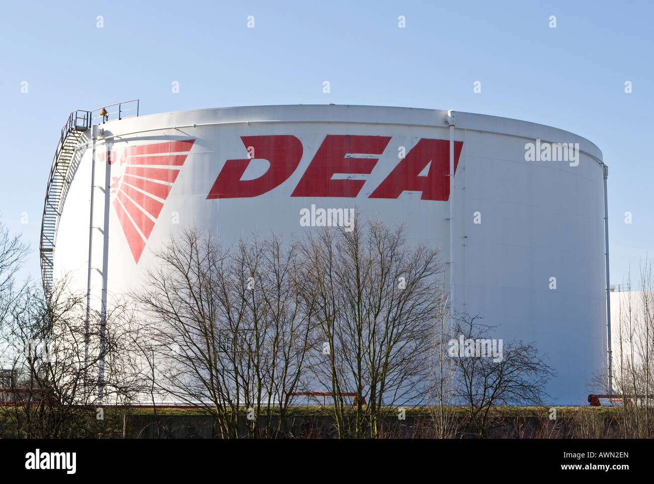 Il serbatoio del combustibile presso l'Aeroporto Internazionale di Francoforte, Francoforte Hesse, Germania, Europa Foto Stock