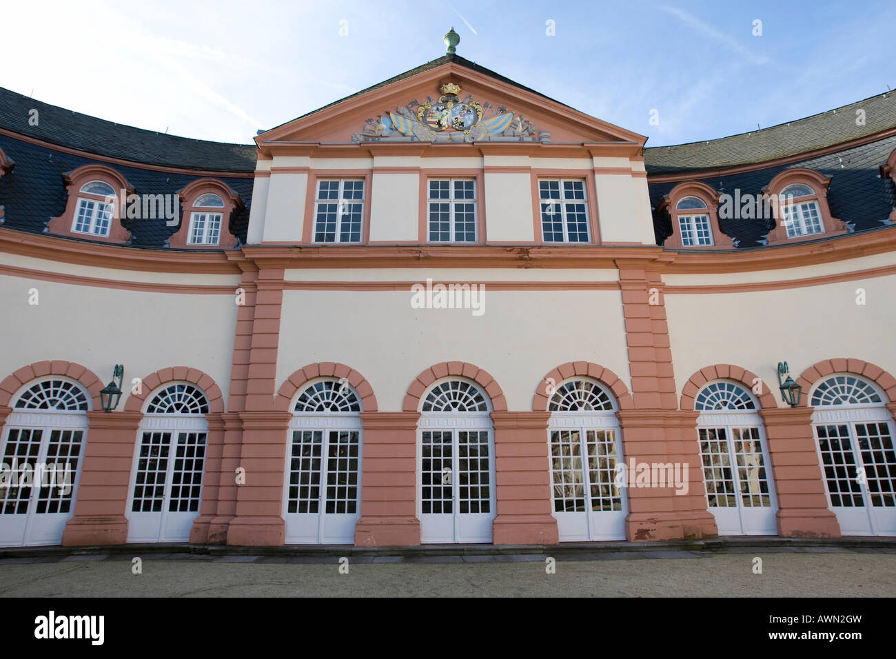 Weilburg Castello, castello rinascimentale costruito 1553-1572, Weilburg an der Lahn, Hesse, Germania, Europa Foto Stock