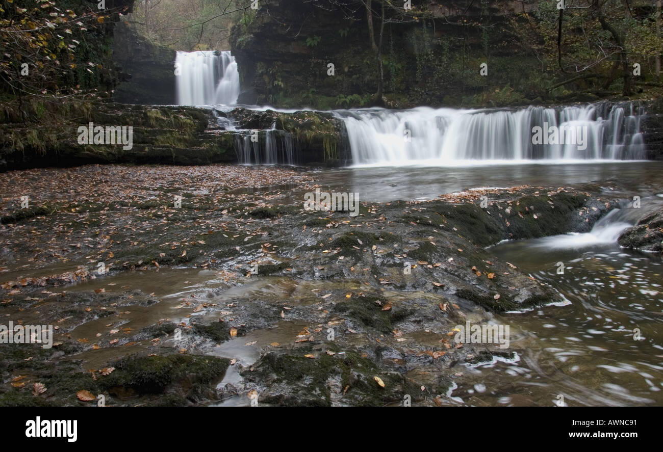 Neath valle delle cascate, Galles del Sud. Foto Stock