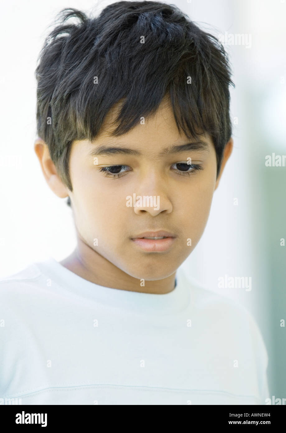 Preteen boy, ritratto Foto Stock