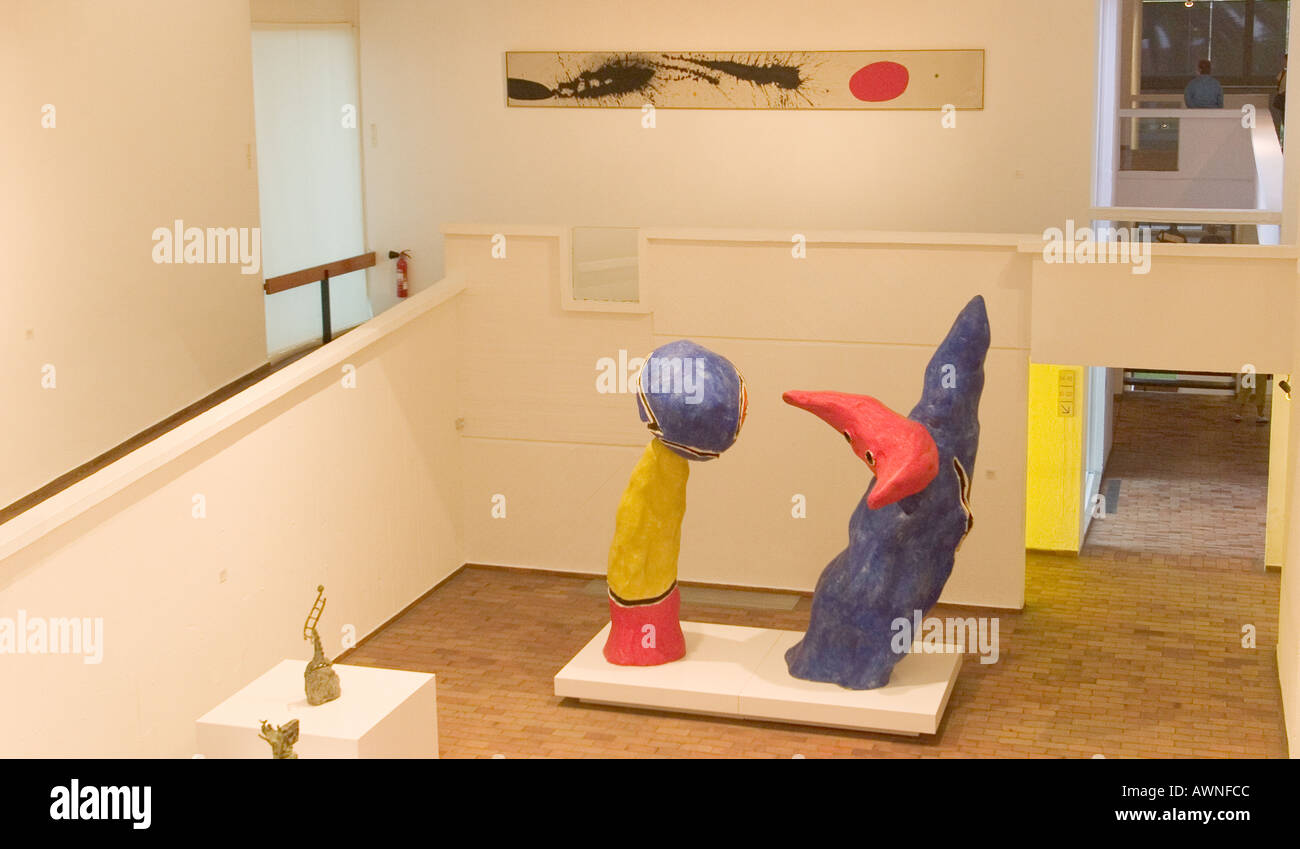 Barcellona Spagna interno Fundacio Joan Miro Foto Stock
