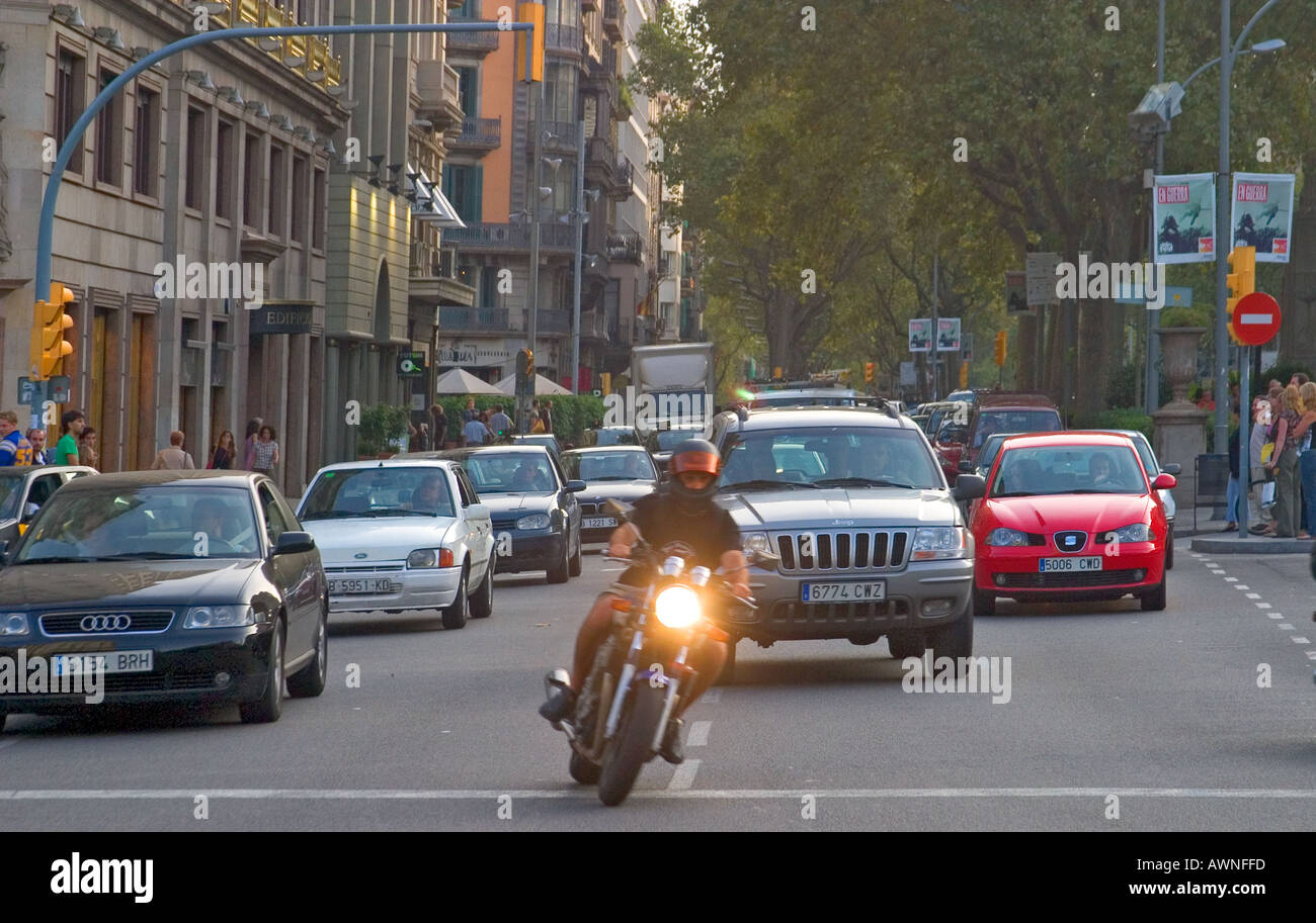 Barcellona Spagna motore di moto e automobili Foto Stock