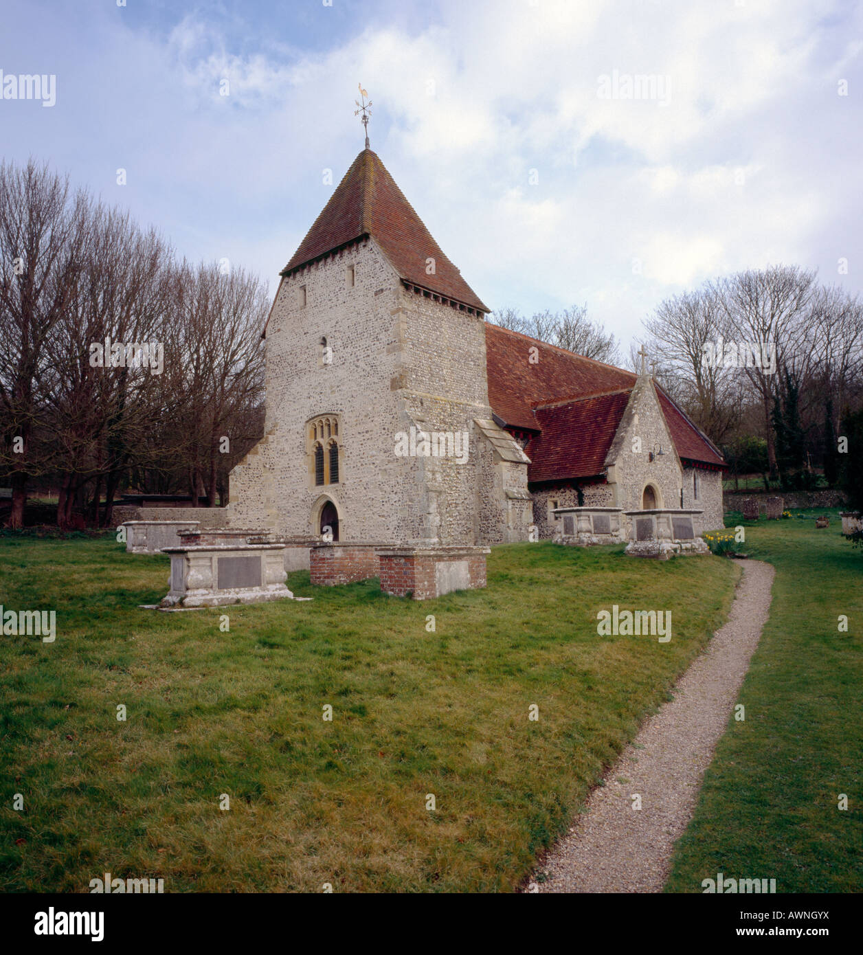 La Chiesa di Tutti i Santi, Westdean, East Sussex, Inghilterra, Regno Unito. Foto Stock