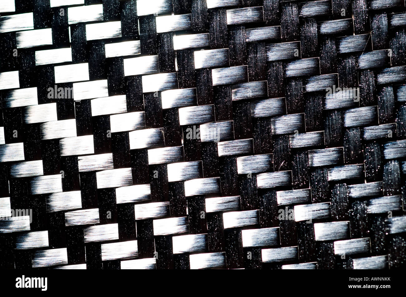 Panno in tessuto di filamenti di carbonio Foto Stock