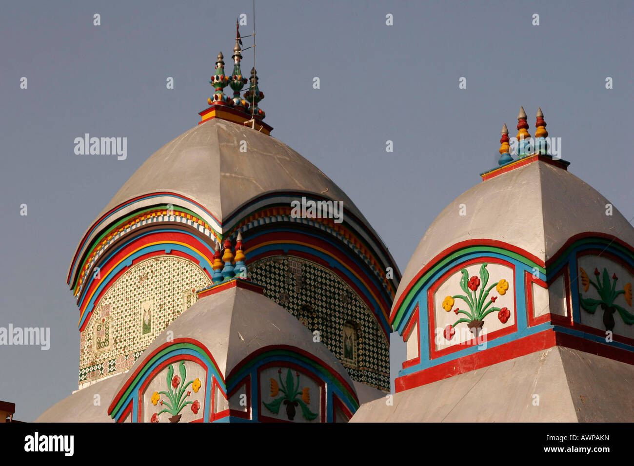 Kolkata principale del tempio, Kalighat Kali tempio dedicato alla dea scuro Kali, Calcutta, West Bengal, India, Asia Foto Stock