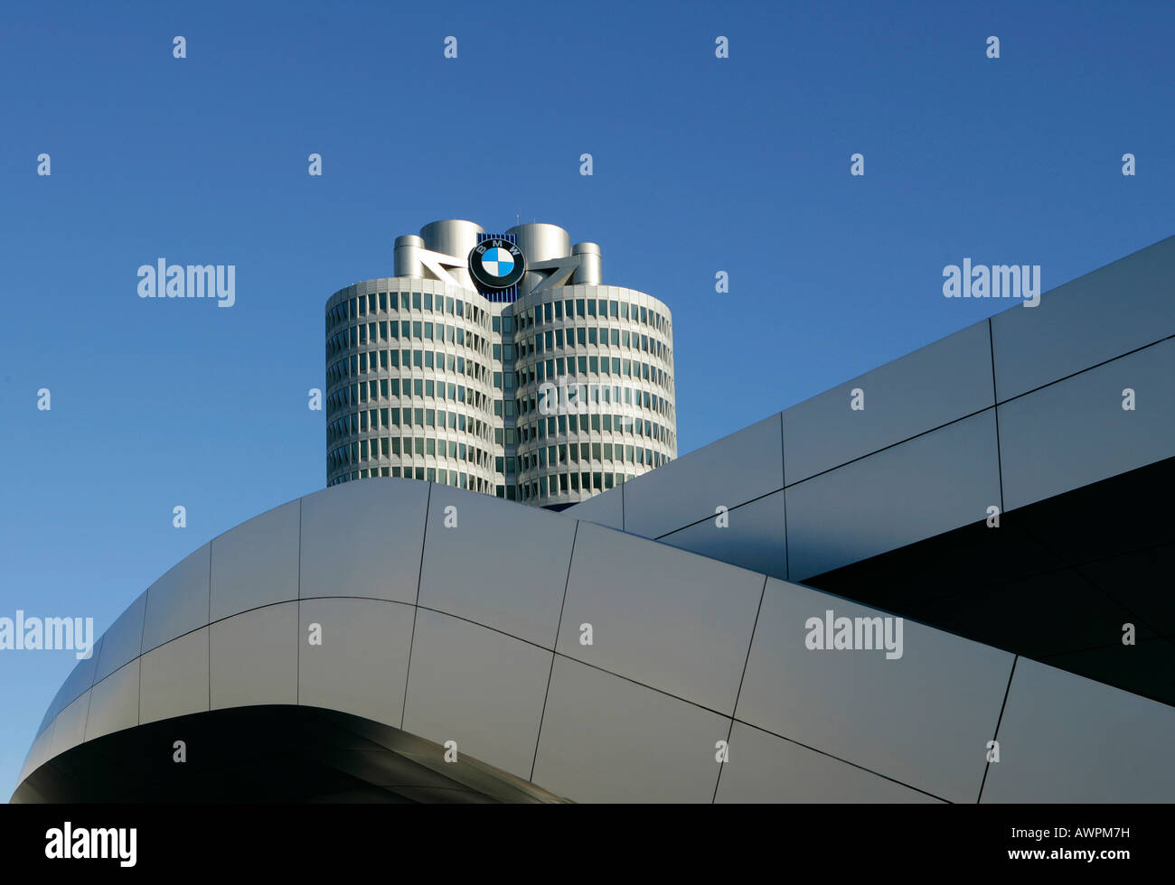 La sede della BMW a Monaco di Baviera, Germania, Europa Foto Stock