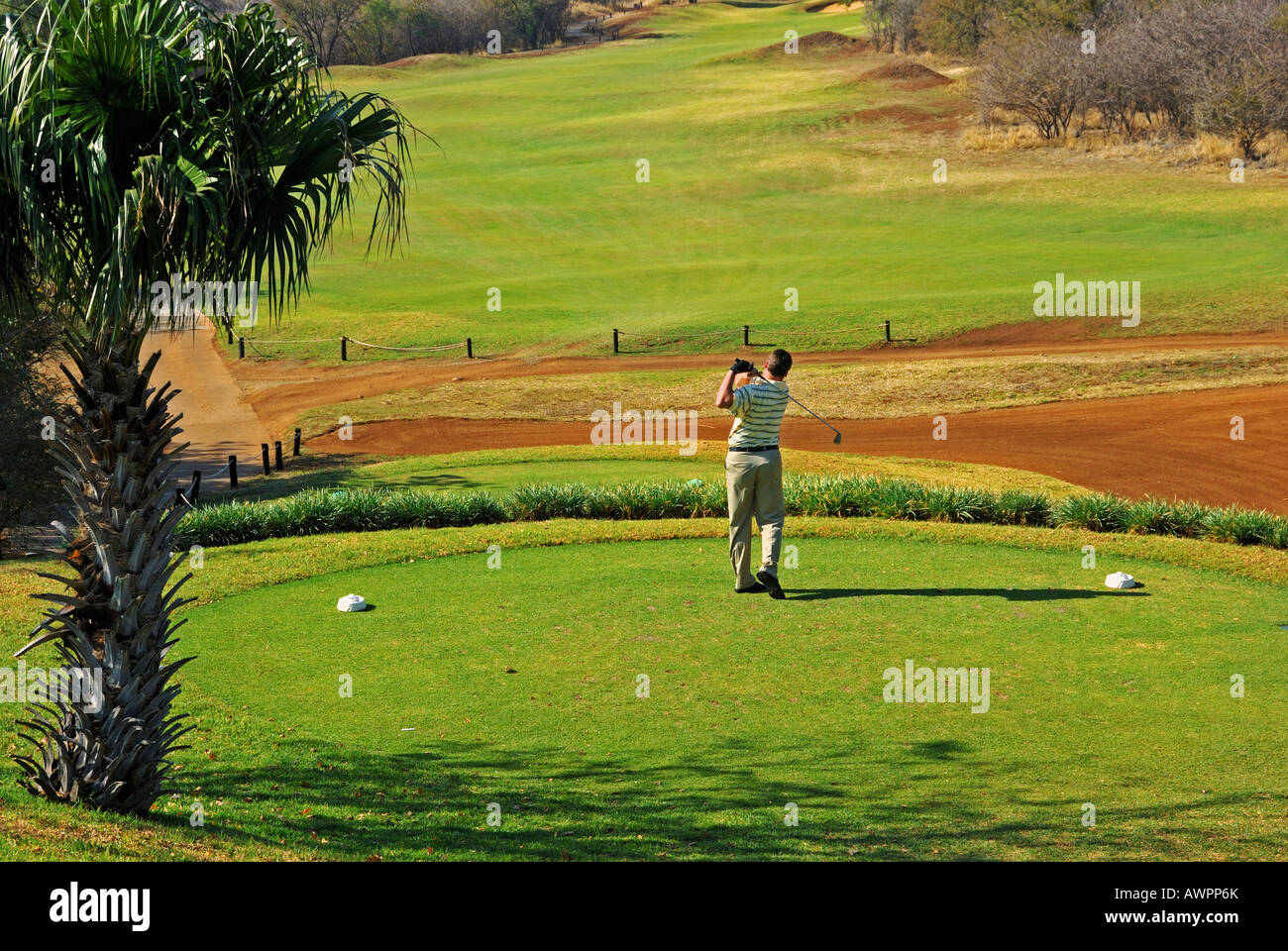 Campo da golf, Sun City, Sud Africa Foto Stock