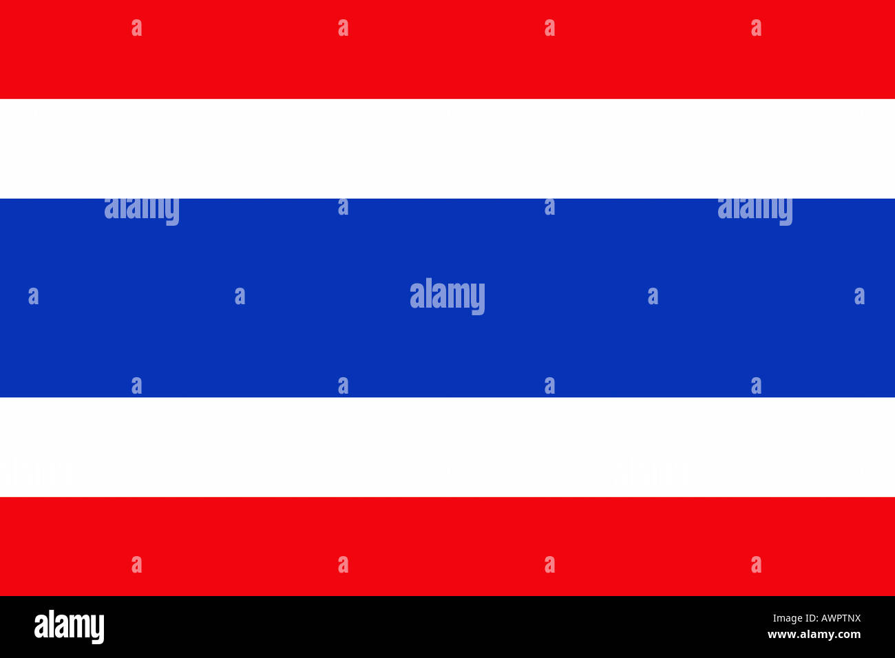 La bandiera della Thailandia - grafica Foto Stock