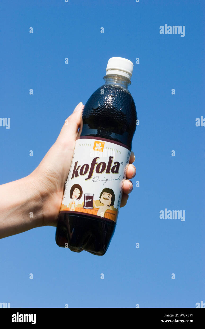 Kofola, la limonata contenenti caffeina, fatta di sciroppo Kofo Foto Stock