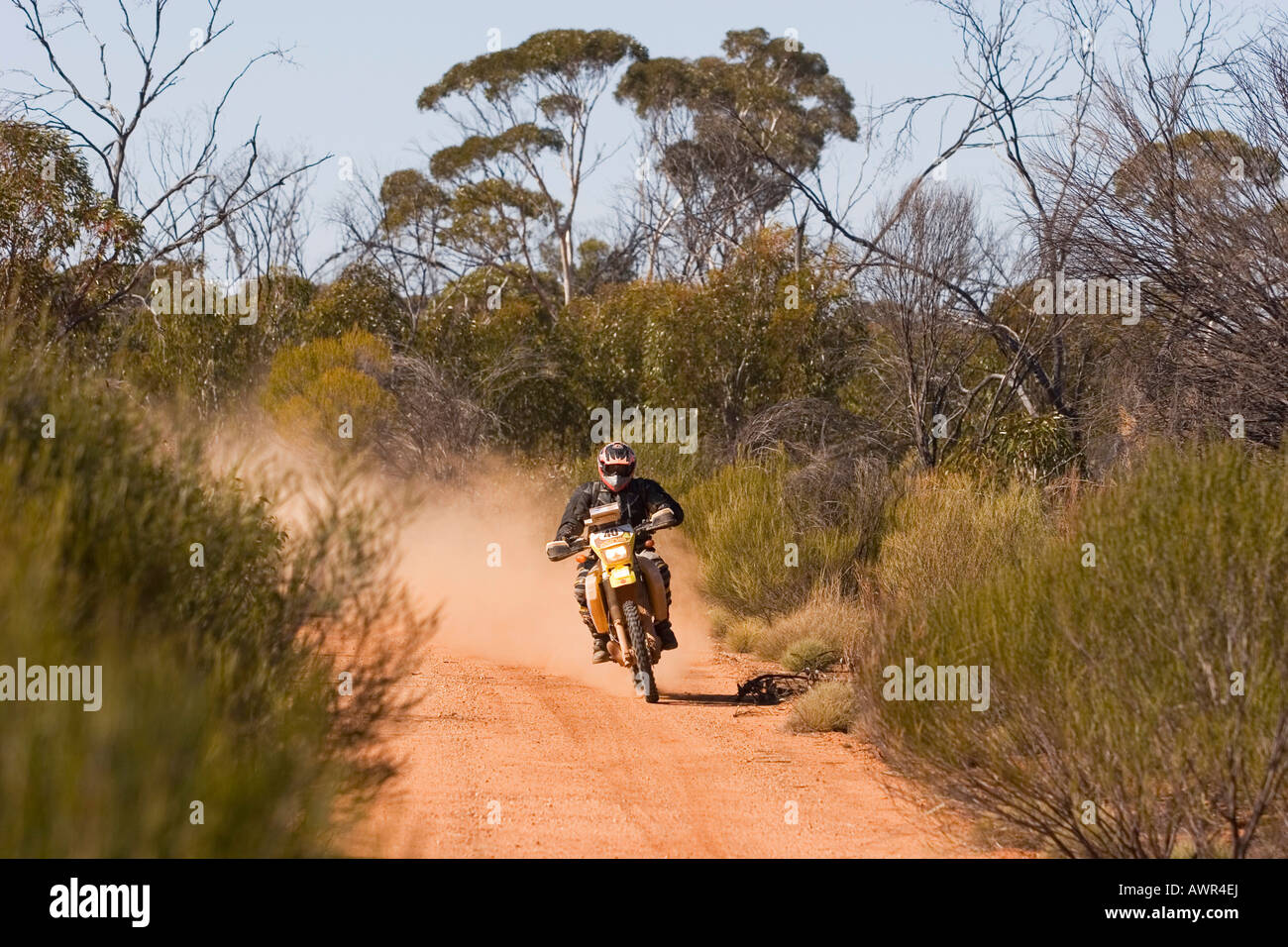 Australia Safari Rally 2007, moto enduro, outback, Western Australia, WA, Australia Foto Stock