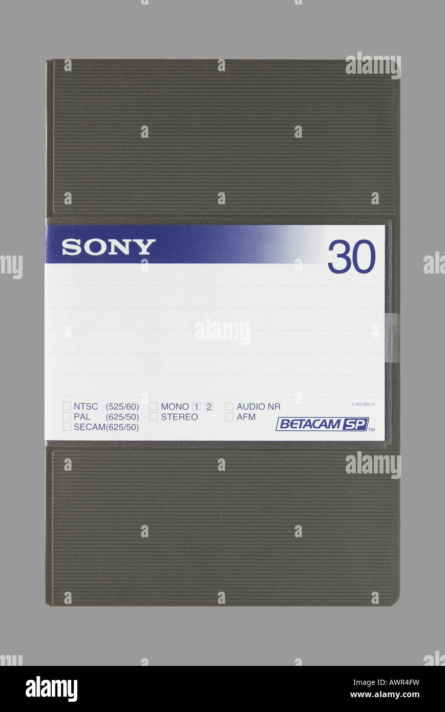Involucro di un Sony Beta SP un nastro magnetico a cassetta Foto Stock