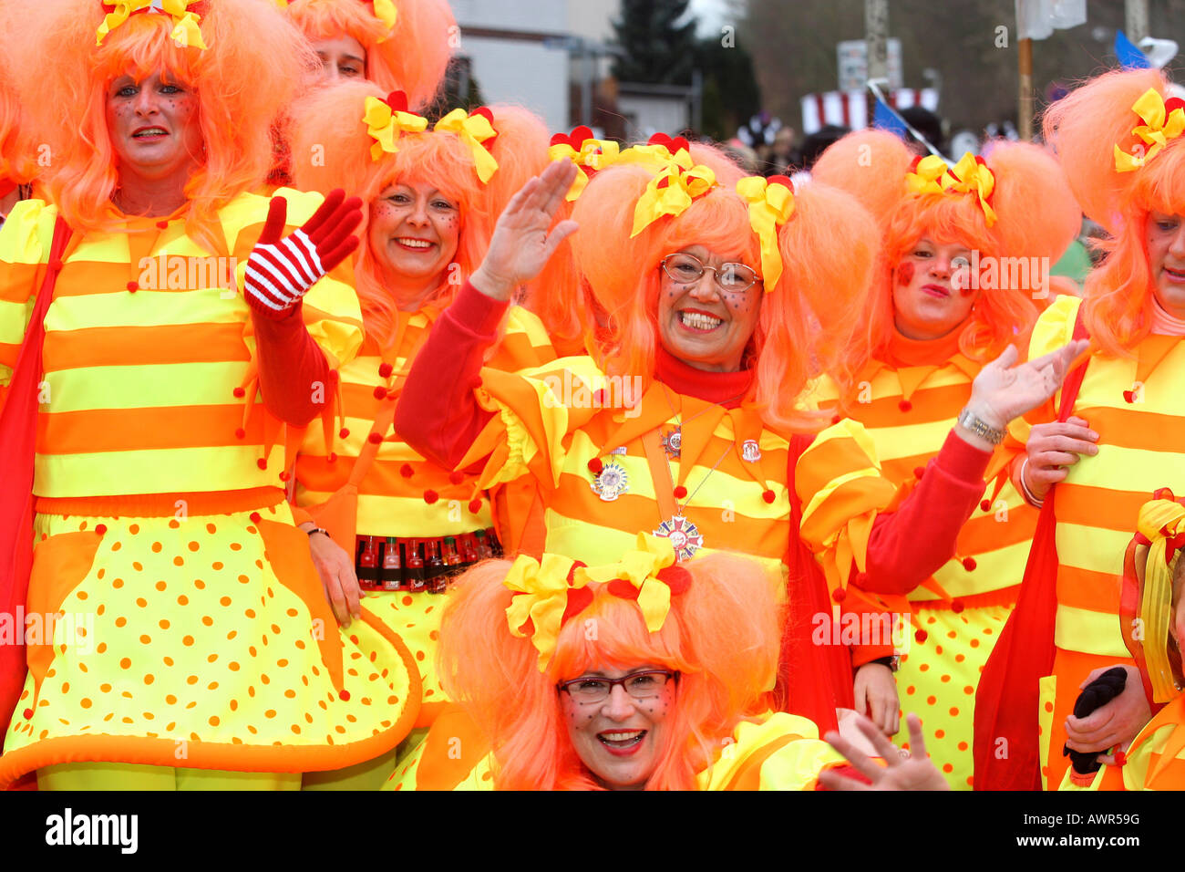 Mardi Gras Parade di Muelheim-Kaerlich, Renania-Palatinato, Germania: Foto Stock