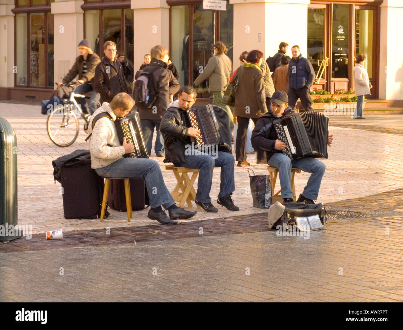 Accordion band a Cracovia Polonia Foto Stock