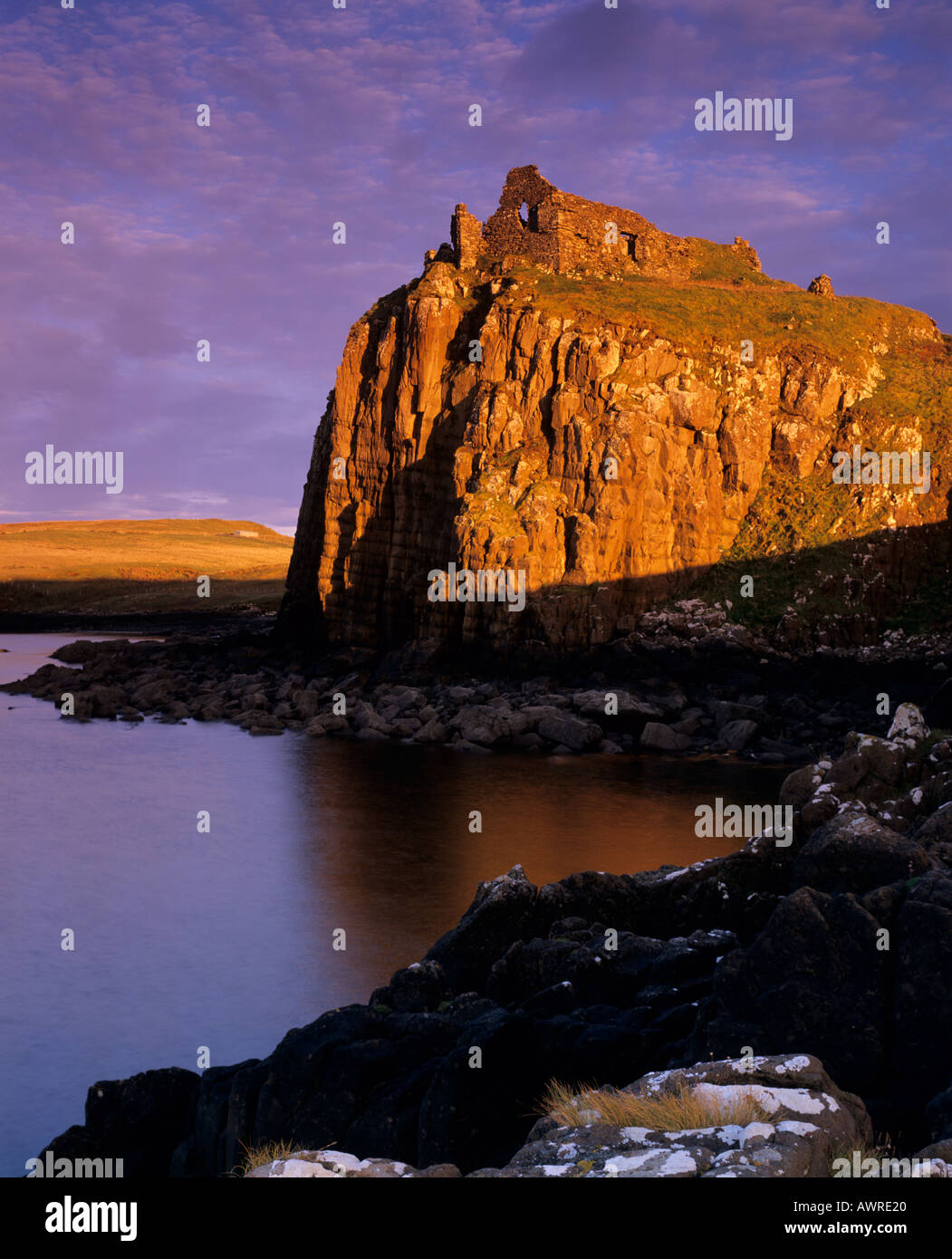 Il castello di Duntulm Isola di Skye un tempo a casa di entrambi il MacDonald e MacLeod clan Foto Stock
