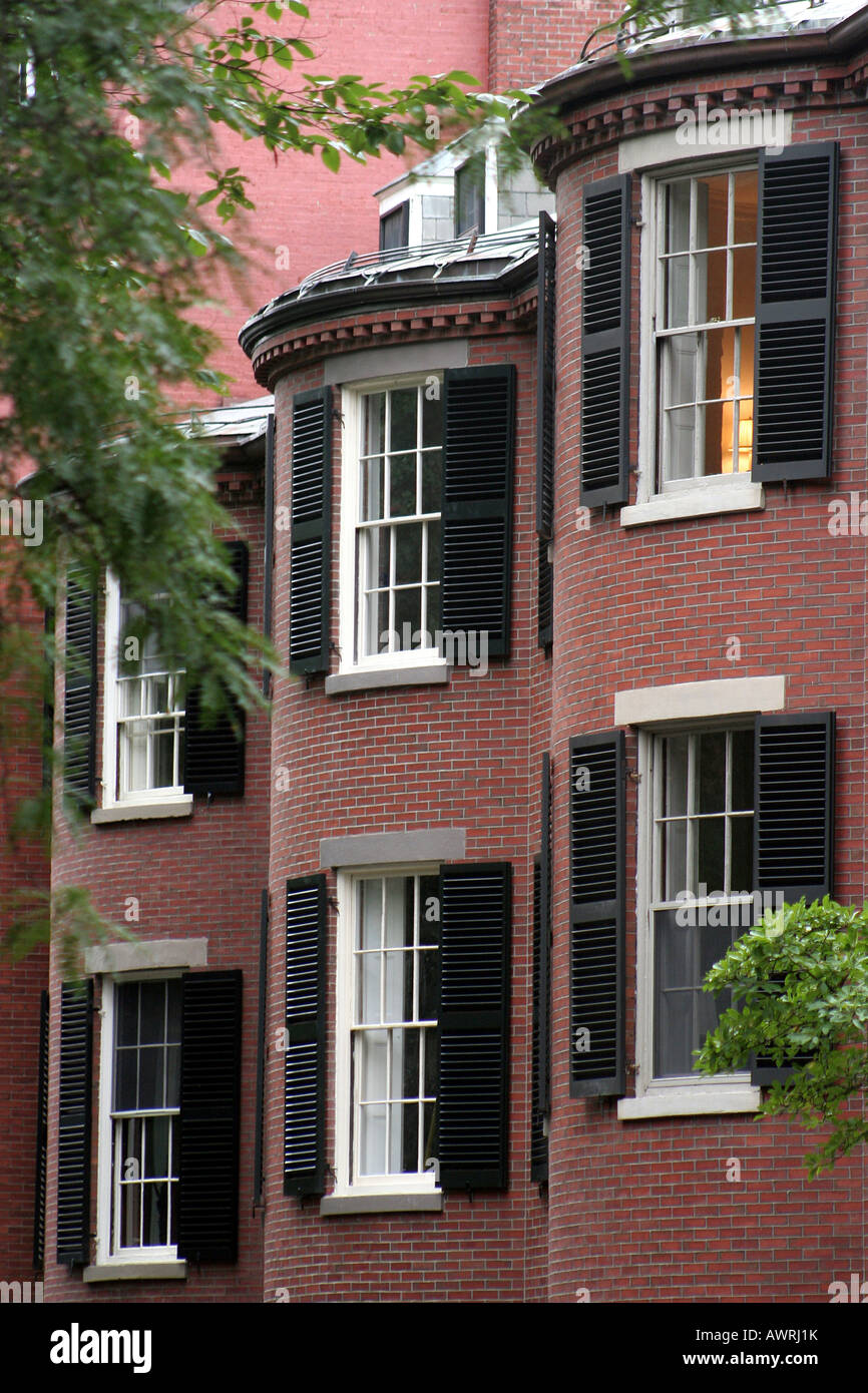 Louisburg Square a Beacon Hill quartiere di Boston Massachusetts Foto Stock