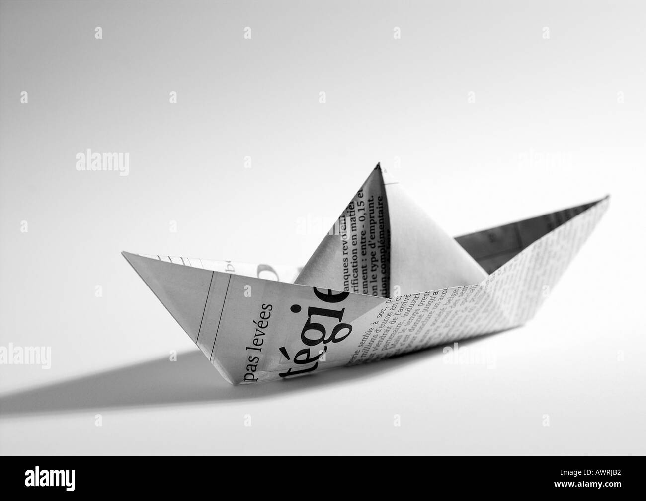Barca di origami Foto Stock
