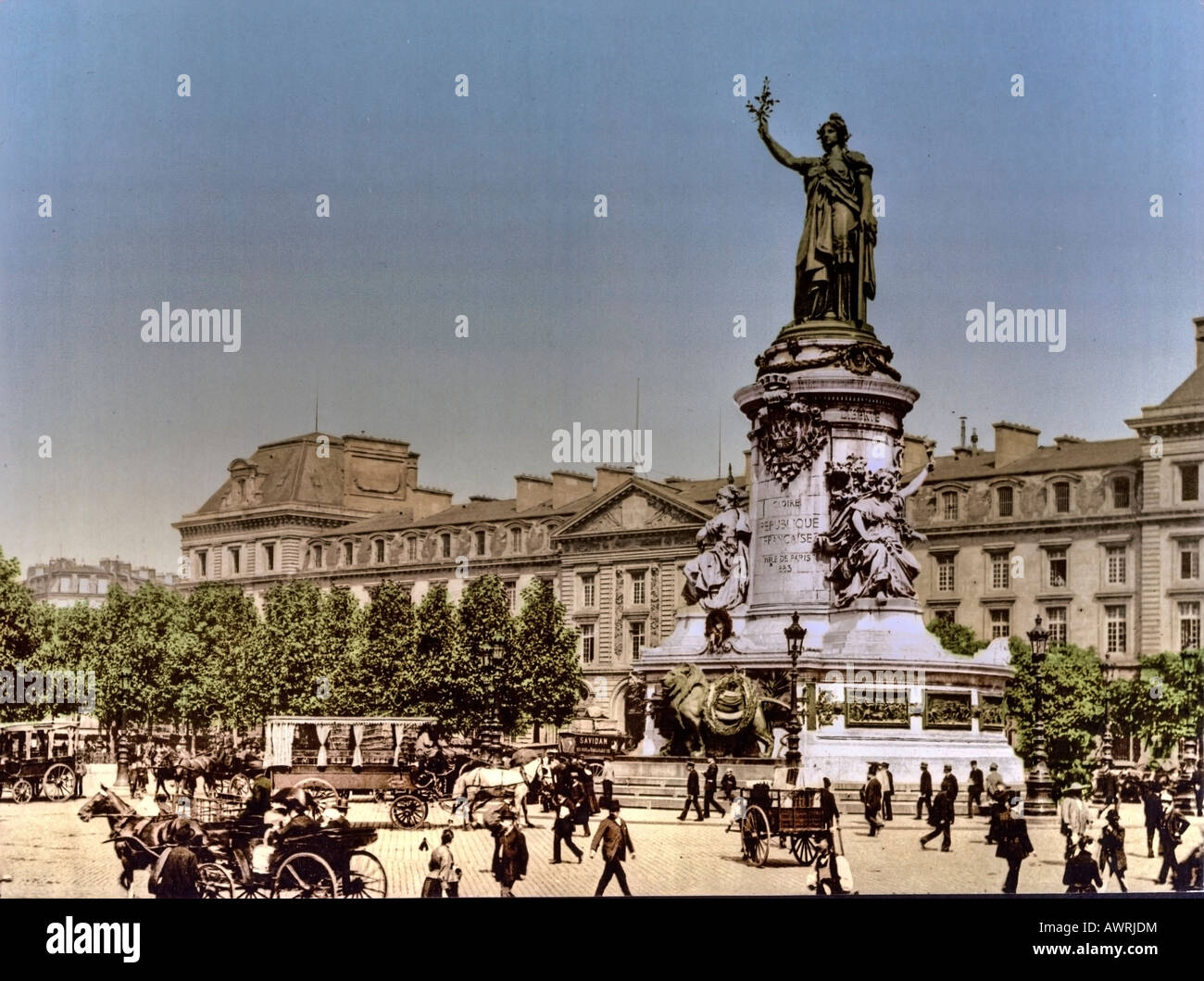 Place de la Republique, Parigi, Francia Foto Stock