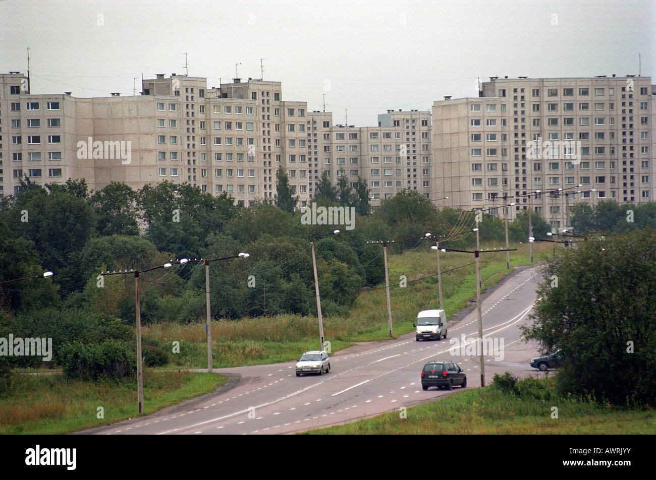 I blocchi di appartamenti a Tallinn in Estonia Foto Stock