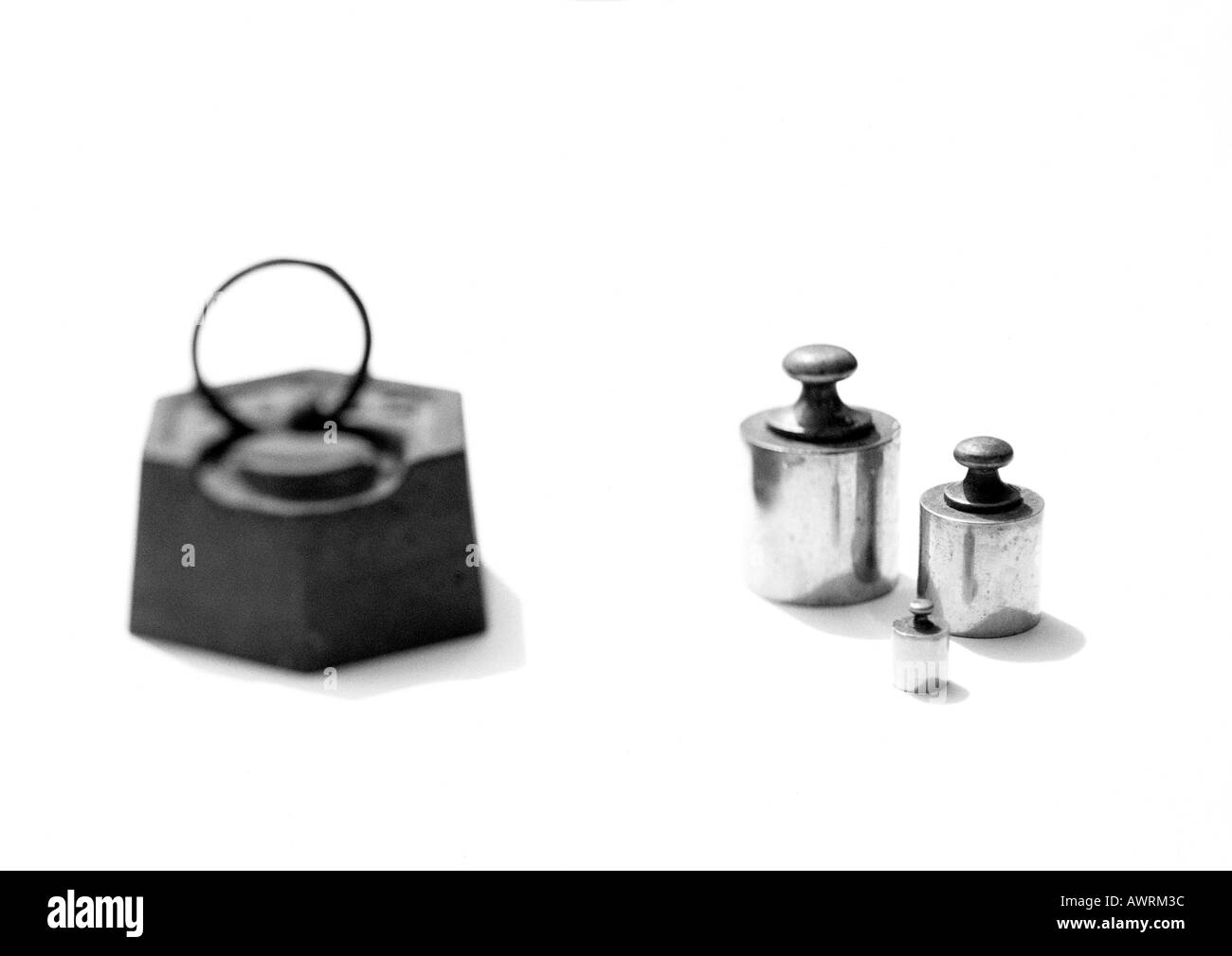 Pesi, b&w. Foto Stock Pesi, b&w. Foto Stock