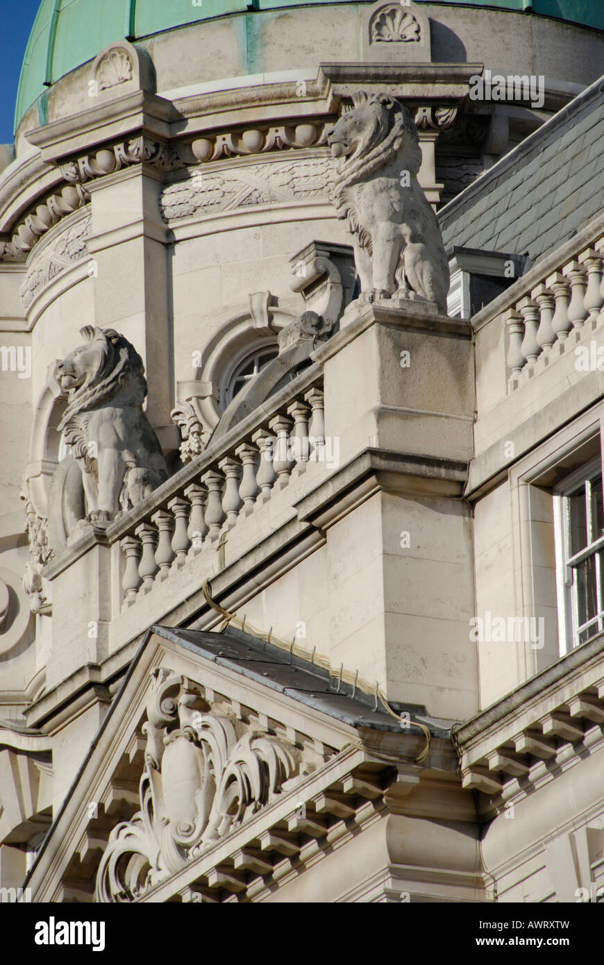 Close up ornati in edificio storico in Regent Street, Londra, Inghilterra Foto Stock