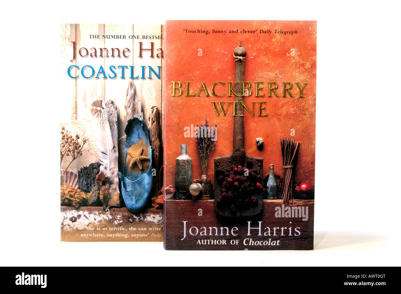Due libri in brossura di Joanne Harris, costa e vino di Blackberry Foto Stock