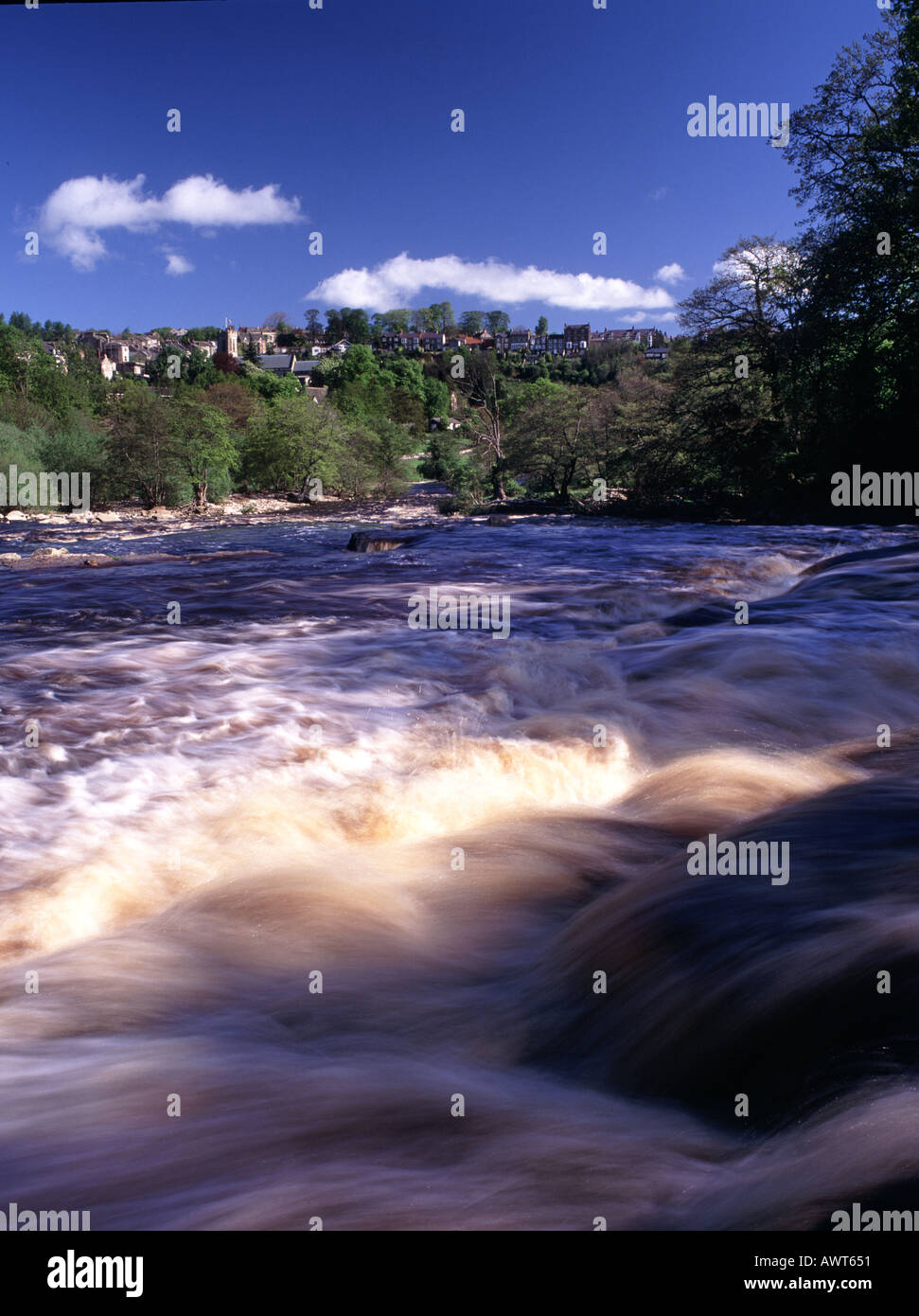 Il Falls River Swale Richmond North Yorkshire, Inghilterra Foto Stock