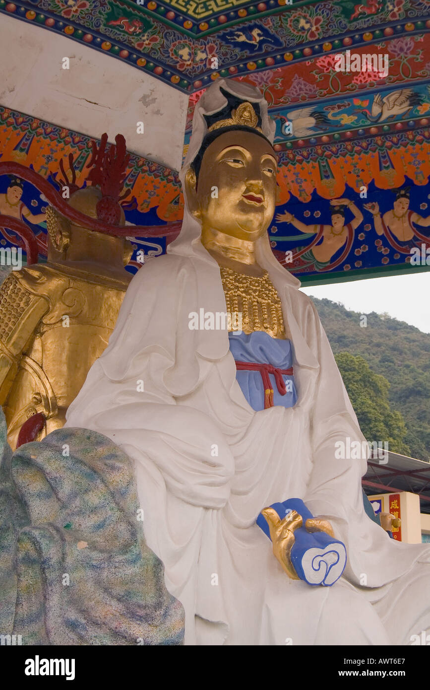 Dh il Monastero dei Diecimila Buddha SHATIN HONG KONG Statua della Dea Foto Stock