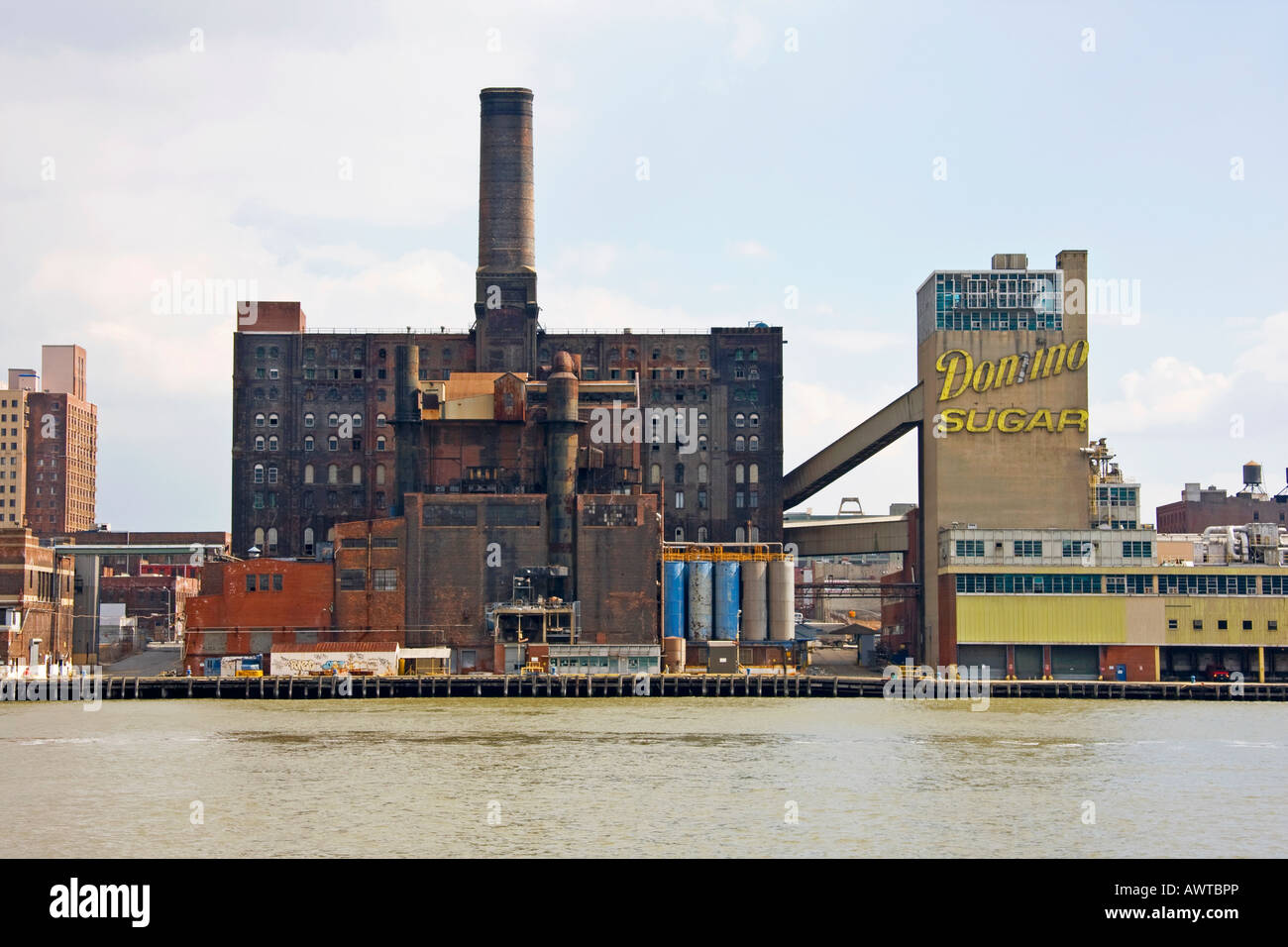 Domino ex raffineria di zucchero di impianto, Brooklyn, New York, Stati Uniti d'America Foto Stock