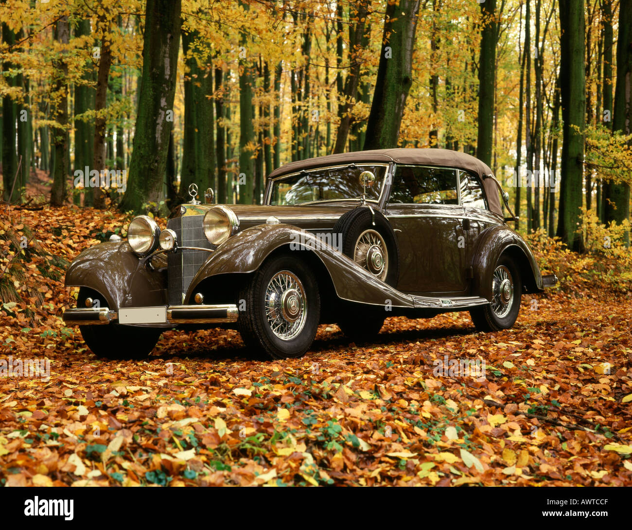 1937 Mercedes Benz 540K sovralimentato cabriolet con 5 4 litro inline motore 8 Paese d'origine Germania Foto Stock