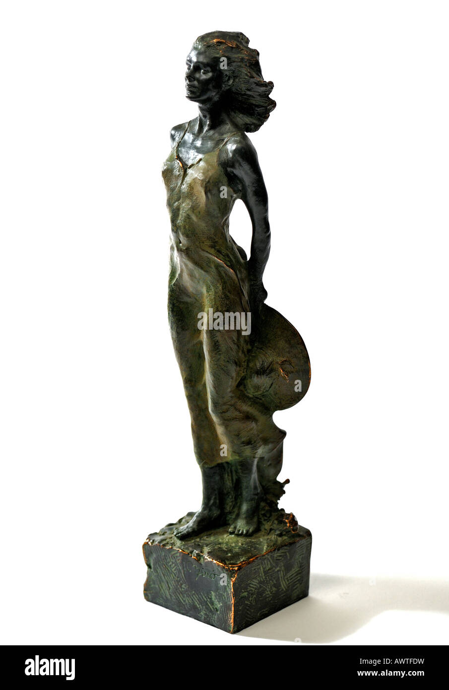 Resina di bronzo statuetta scultura Al Viento da Miro scultore spagnolo di Barcellona Spagna edizione limitata solo uso editoriale Foto Stock