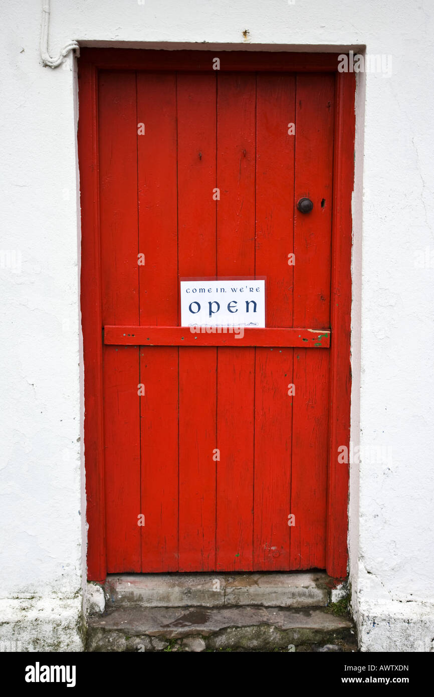 Irish cottage craft shop, County Clare, Irlanda Foto Stock