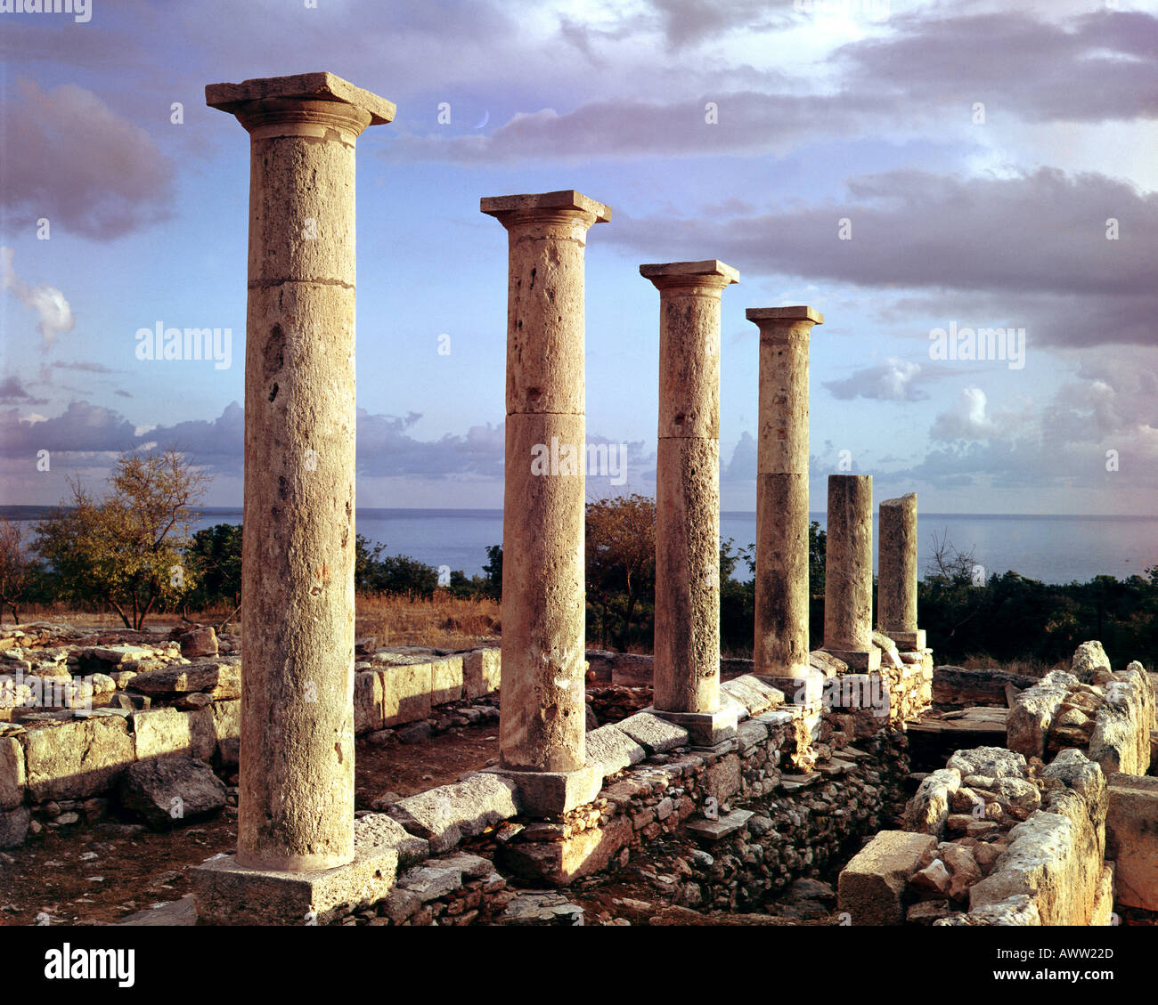 CY - CURIUM: l'antico Tempio di Apollo Foto Stock